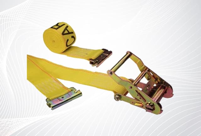 2” E Track Ratchet Straps w Spring E Fittings