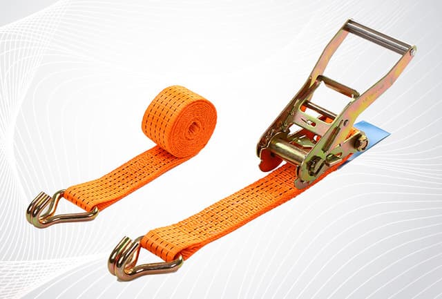 50mm 5000kgs Ratchet Tie Down orange strap and Alu. handle ratchet buckle